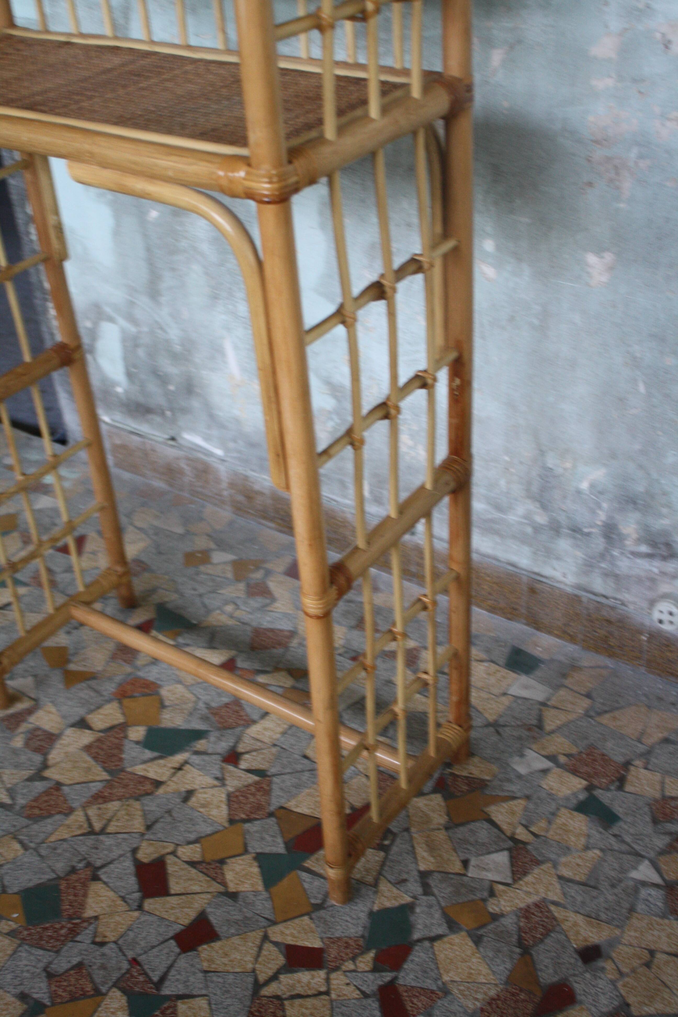 Vintage rattan shelf