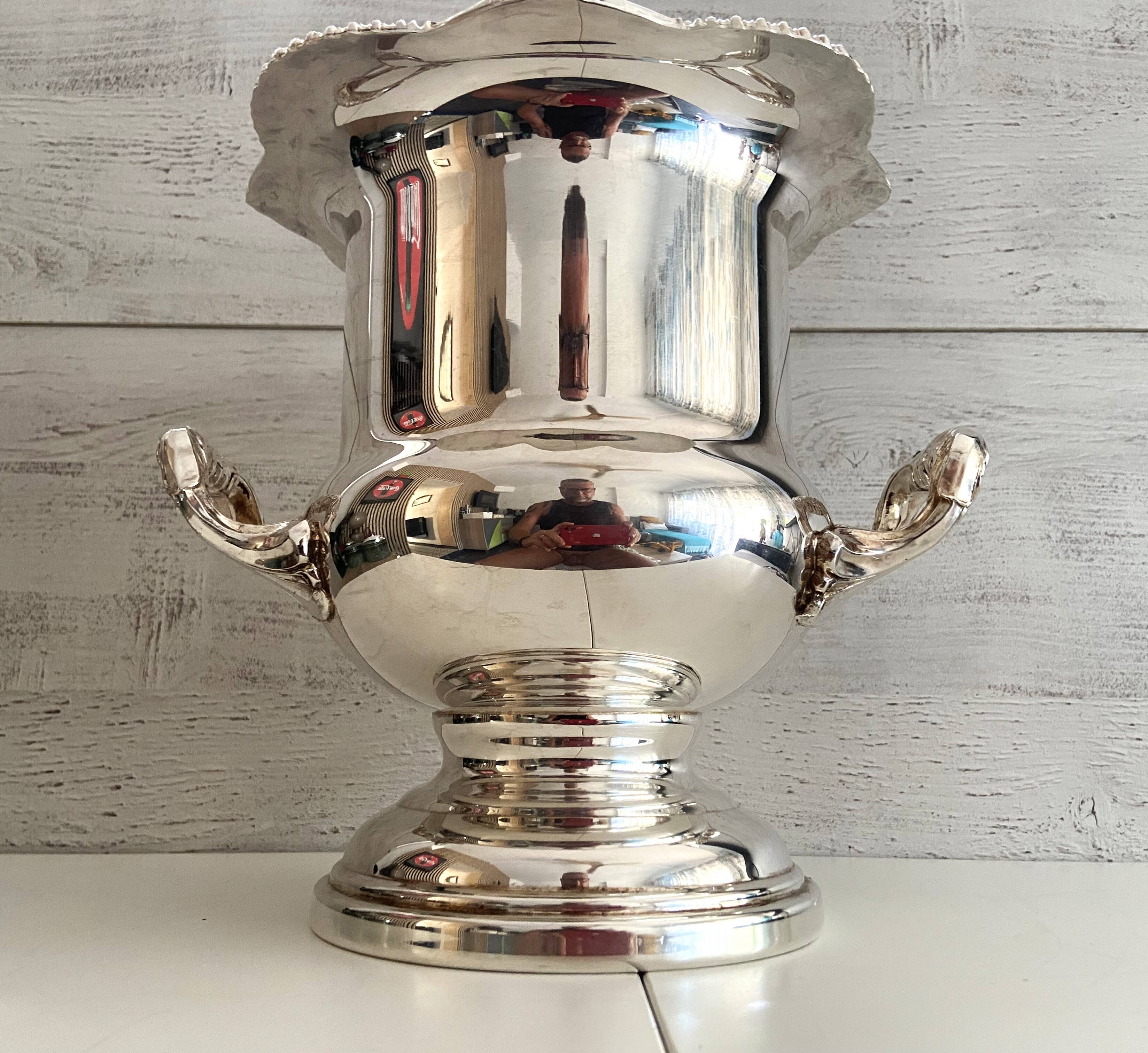 Champagne Ice Bucket Cooler Silver Plated Viners Taiwan Medici