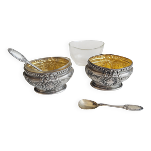 1900. Paire de salerons - vermeil