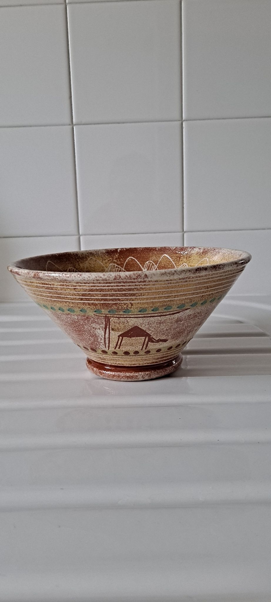 Bol terre cuite vernissée