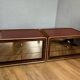 Ruf International Nightstands – Pair Mirrored Bedside Tables 1970s