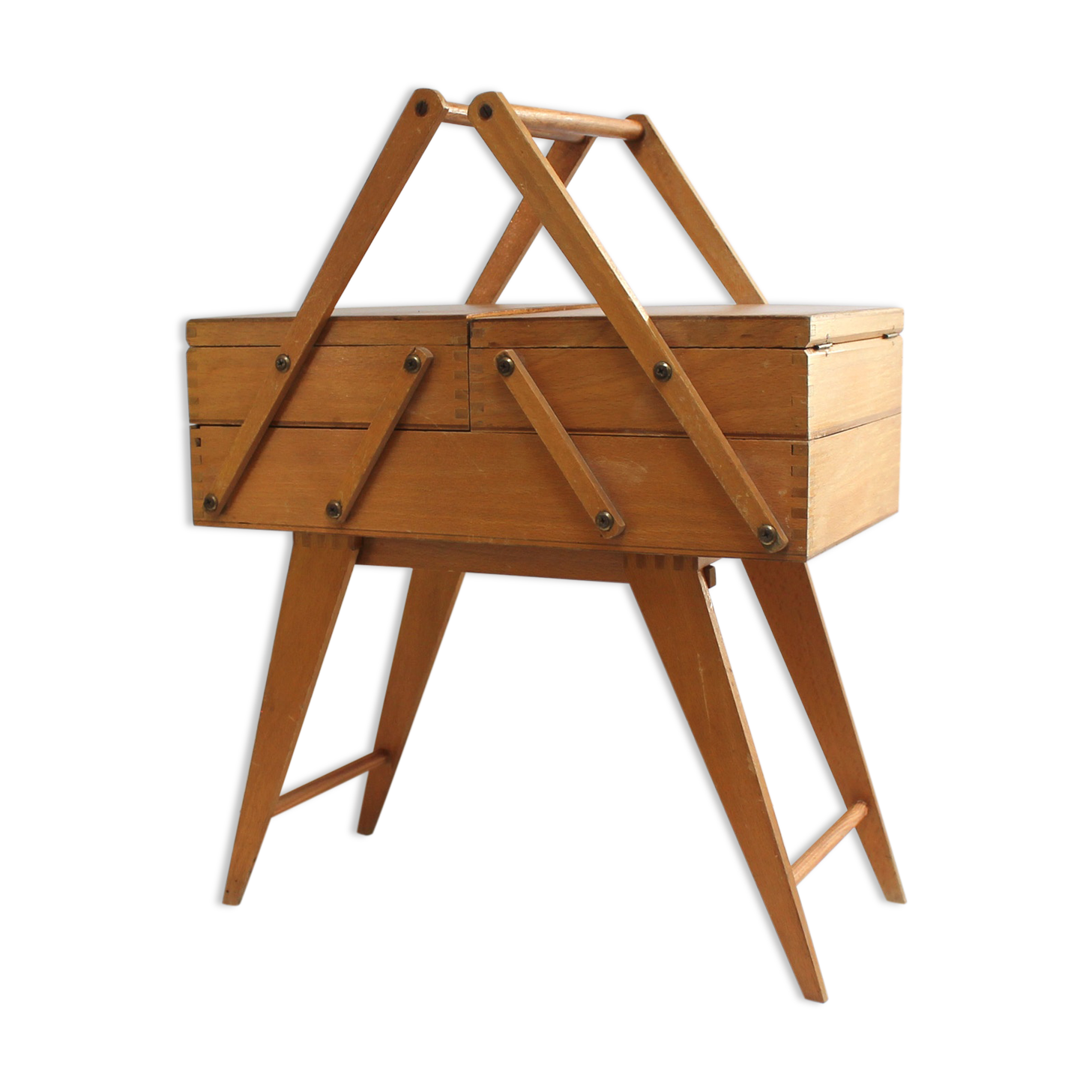 Travailleuse en bois clair 50