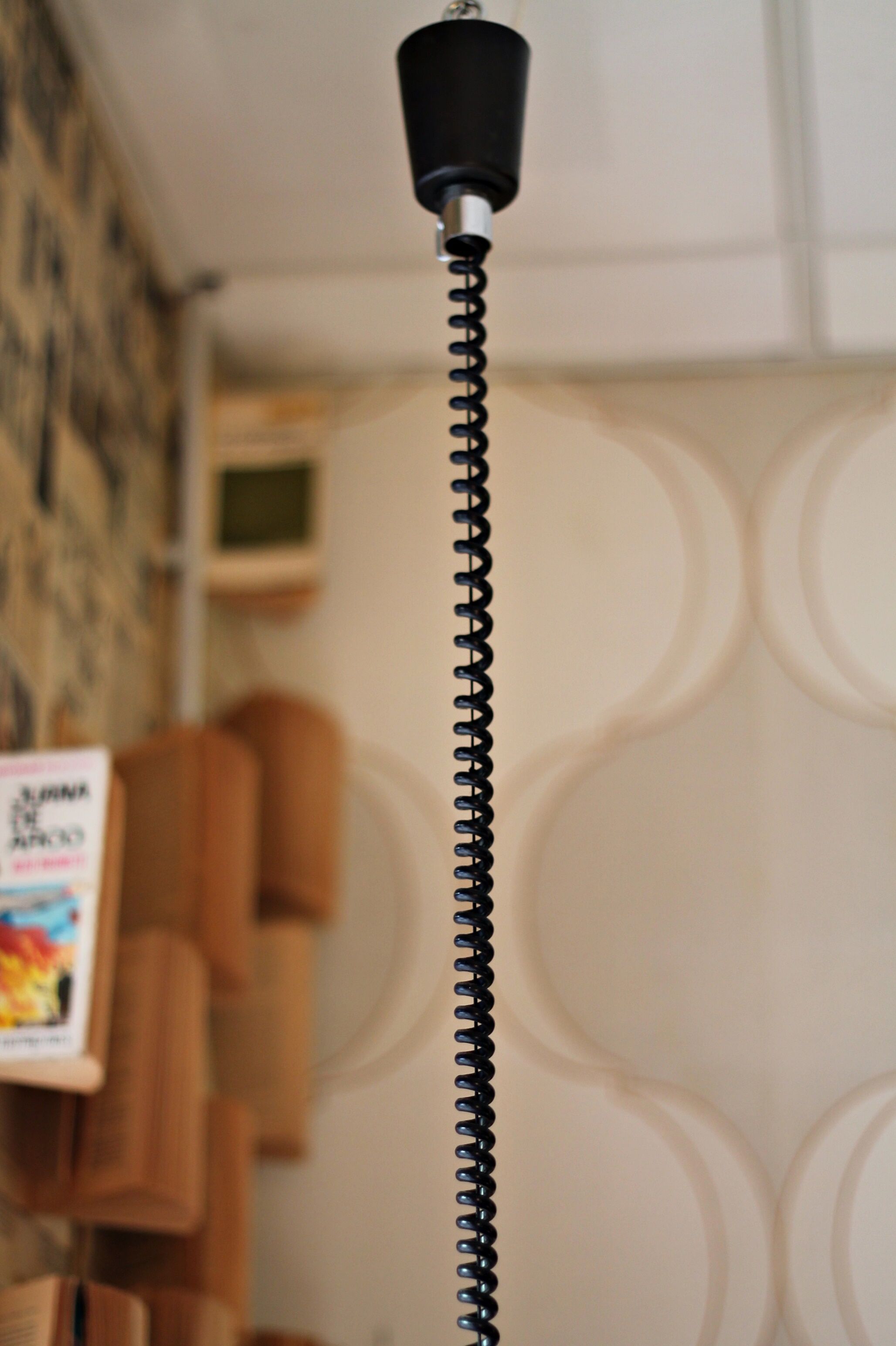 Vintage blue opalina lamp