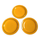 Set of three flat plates in glazed ceramic Thomas Germany from the years.