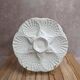 Oyster / shellfish plate Sarreguemines – Vintage white earthenware