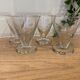 Set de 4 verres à vin blanc en verre gravé