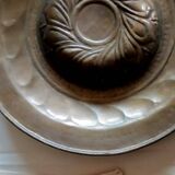 Antique brass alms dish, 17th century