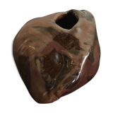Vase ball enamelled pottery of artist's signature terminal