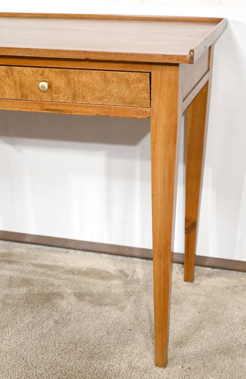 Desk Table in Ash, Mahogany and Cherry, Directoire Style – Mid-19th Century