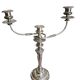 Pair of convertible three-light candelabra in silver-plated metal.