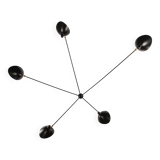 Spider wall light with five fixed arms