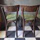 Suite de 4 anciennes chaises Bistrot Baumann Vintage Année 50