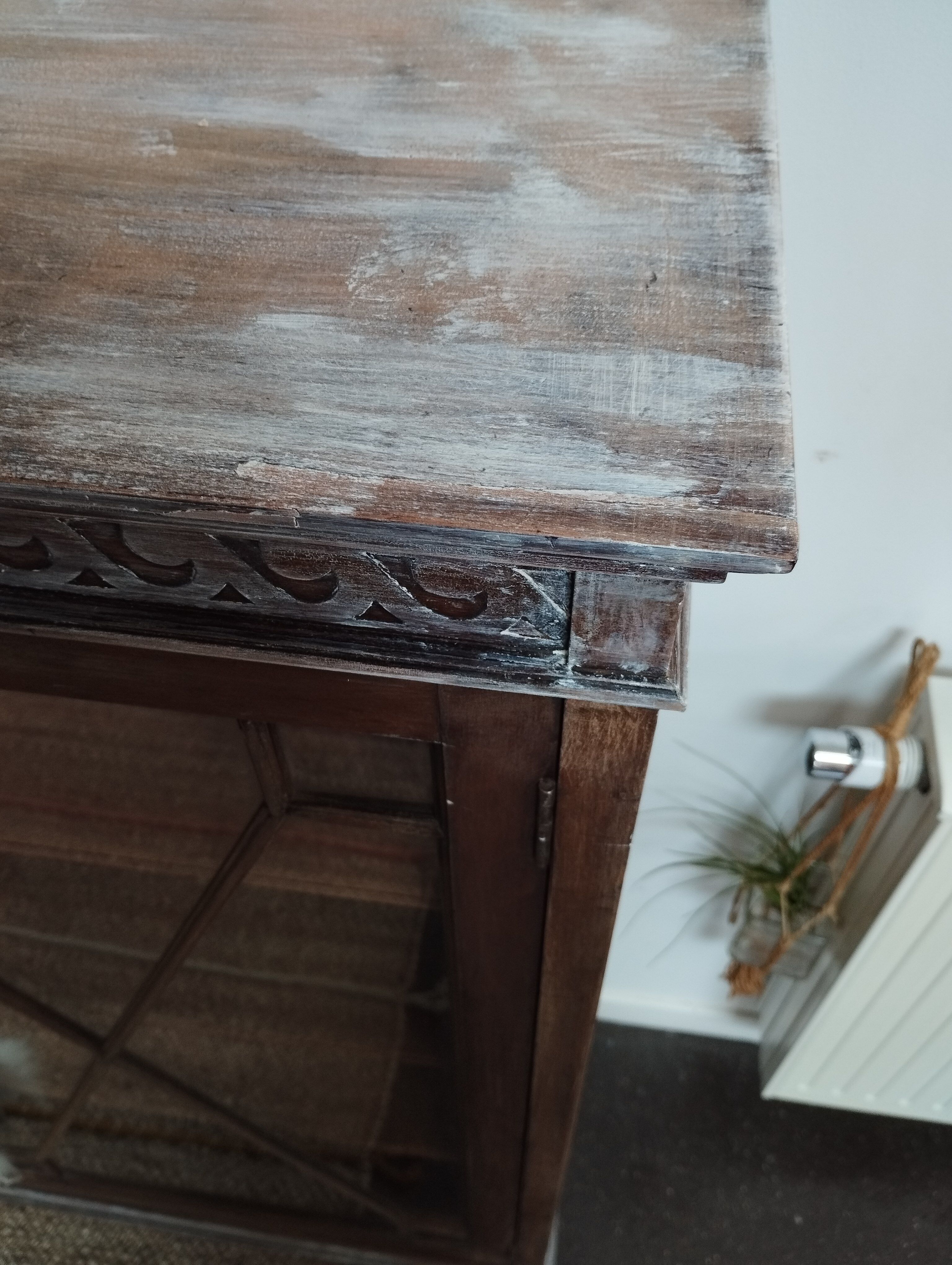 English style glazed bookcase cabinet