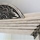 Mirror Art Deco patinated wood and stucco floral patterned Broquart Bordeaux 99 cm x 63 cm