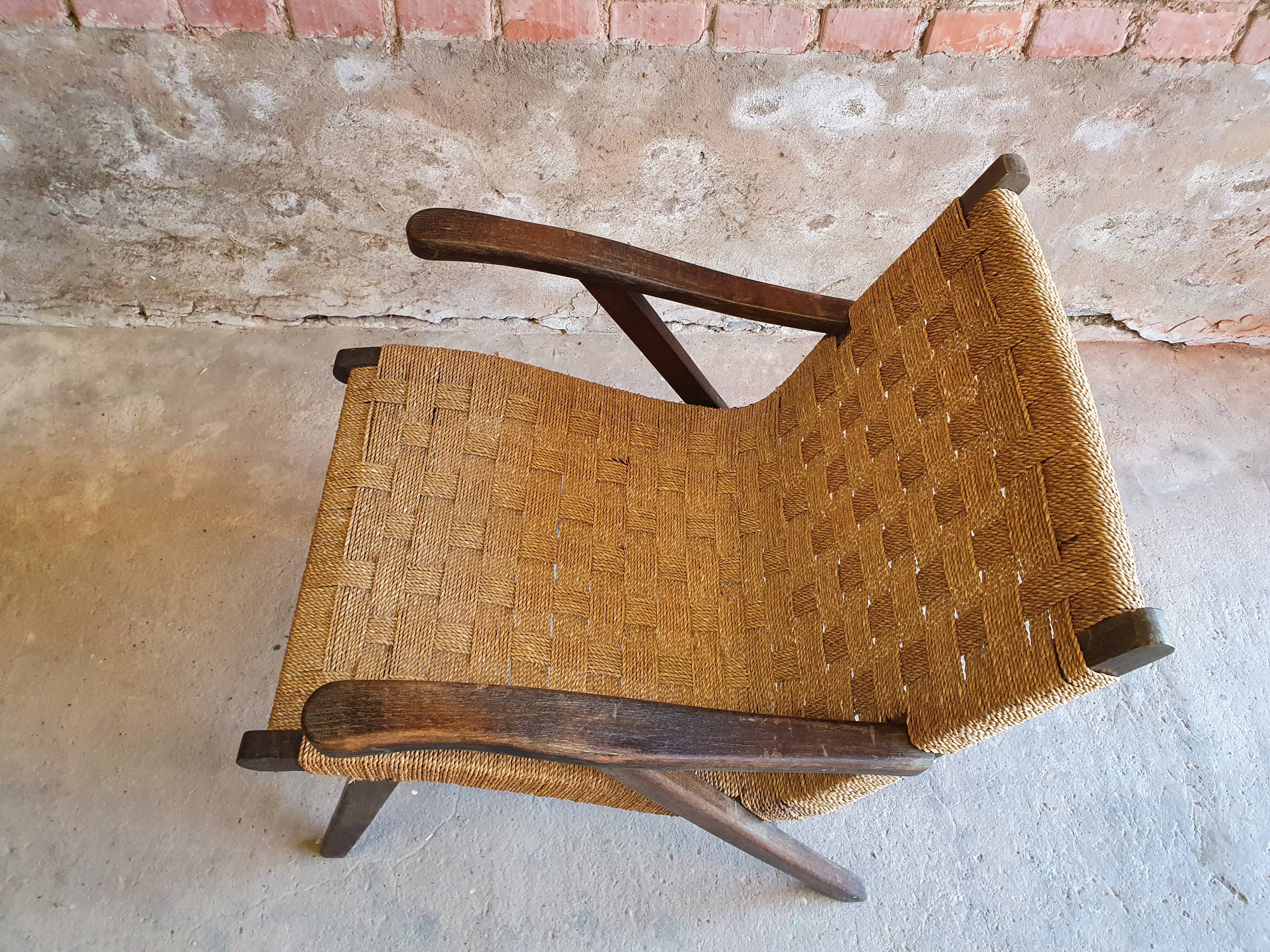 Armchair design rope 1960"