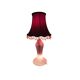 Clichy glass base table lamp with 20th-century lampshade