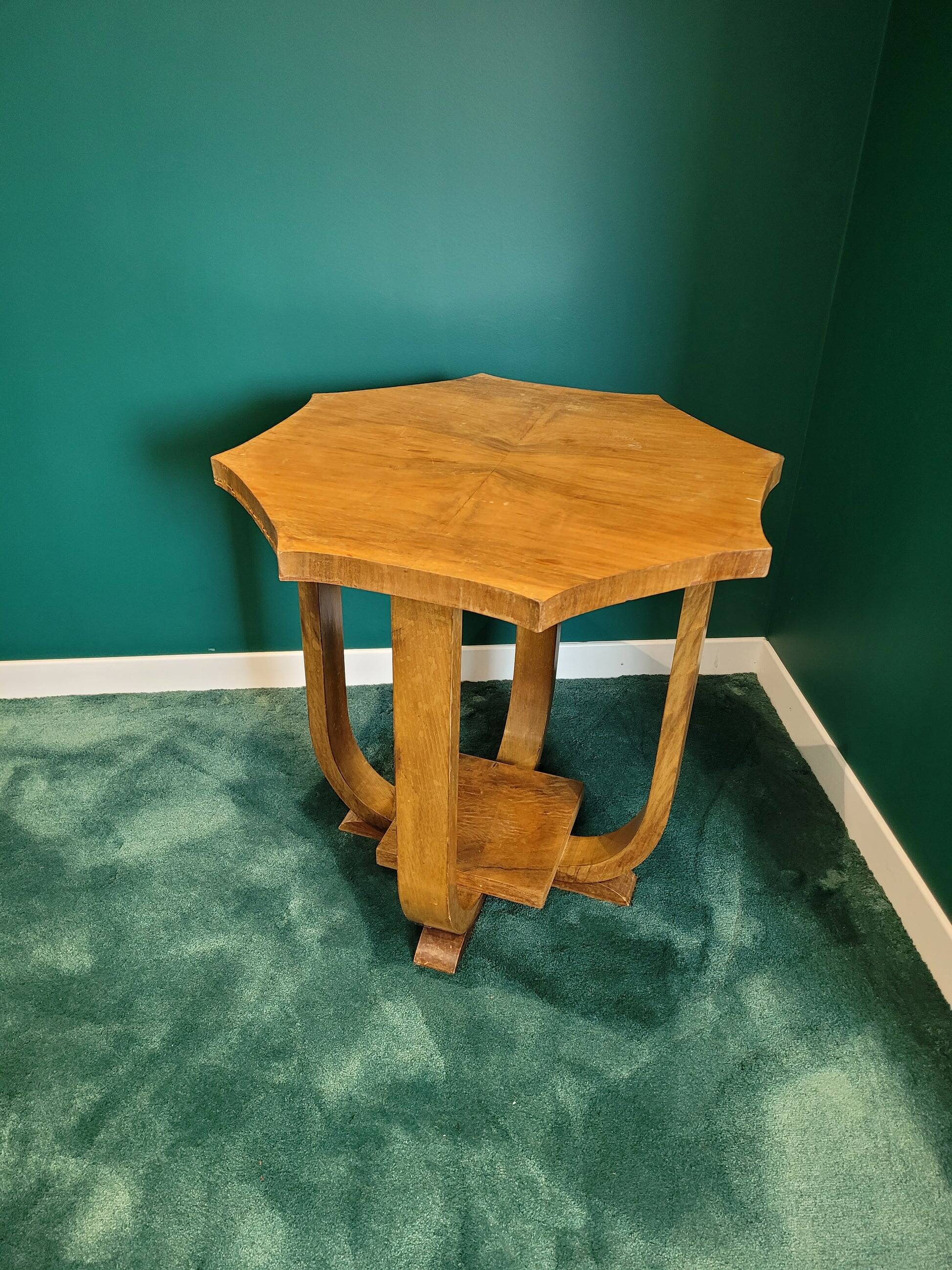 Octagonal Art Deco side table