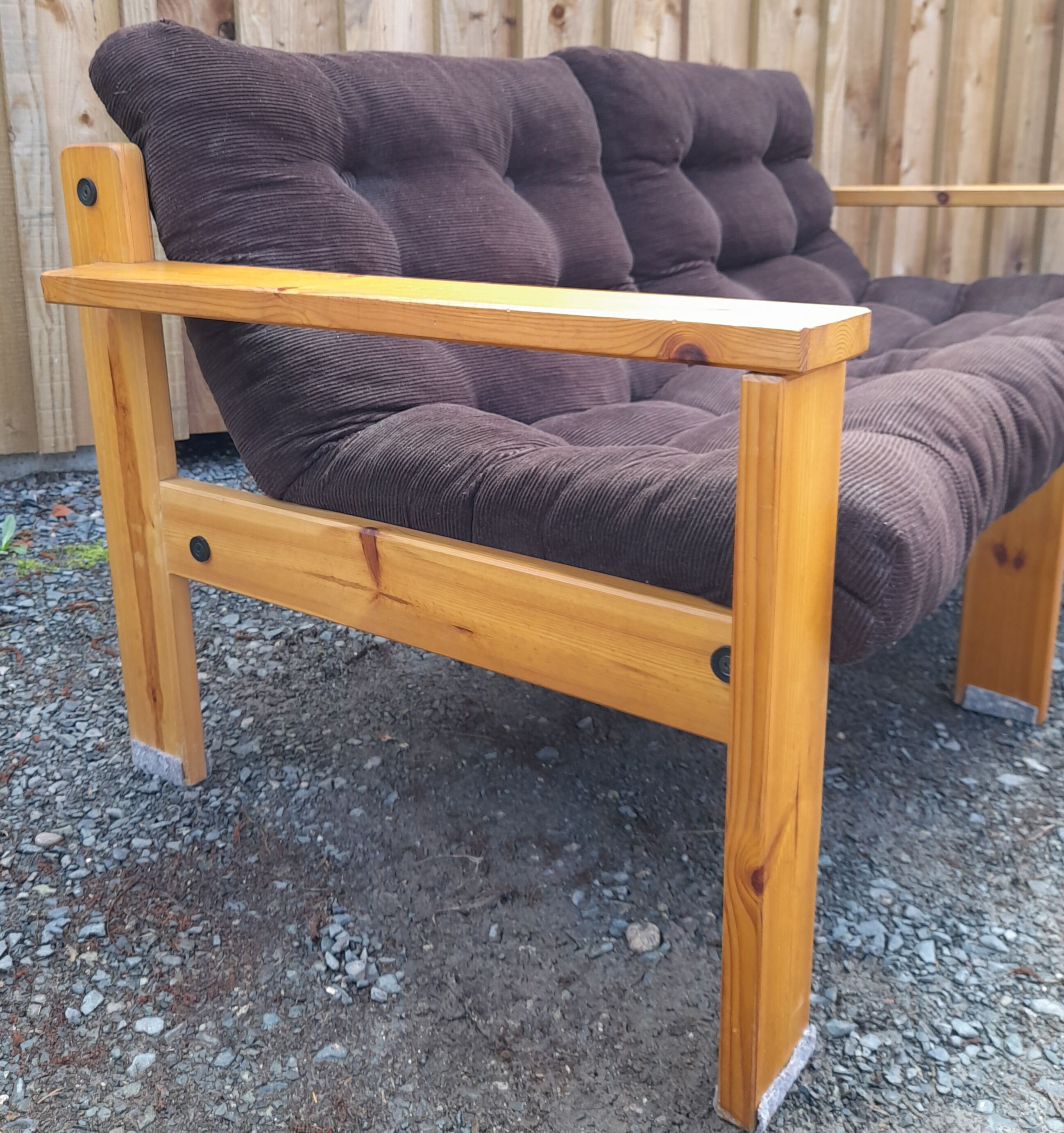 Sofa 1970 Ekström suede vintage design, Swedese edition