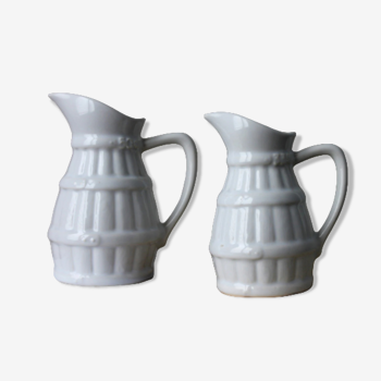 Vintage white ceramic pitcher