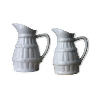 Vintage white ceramic pitcher