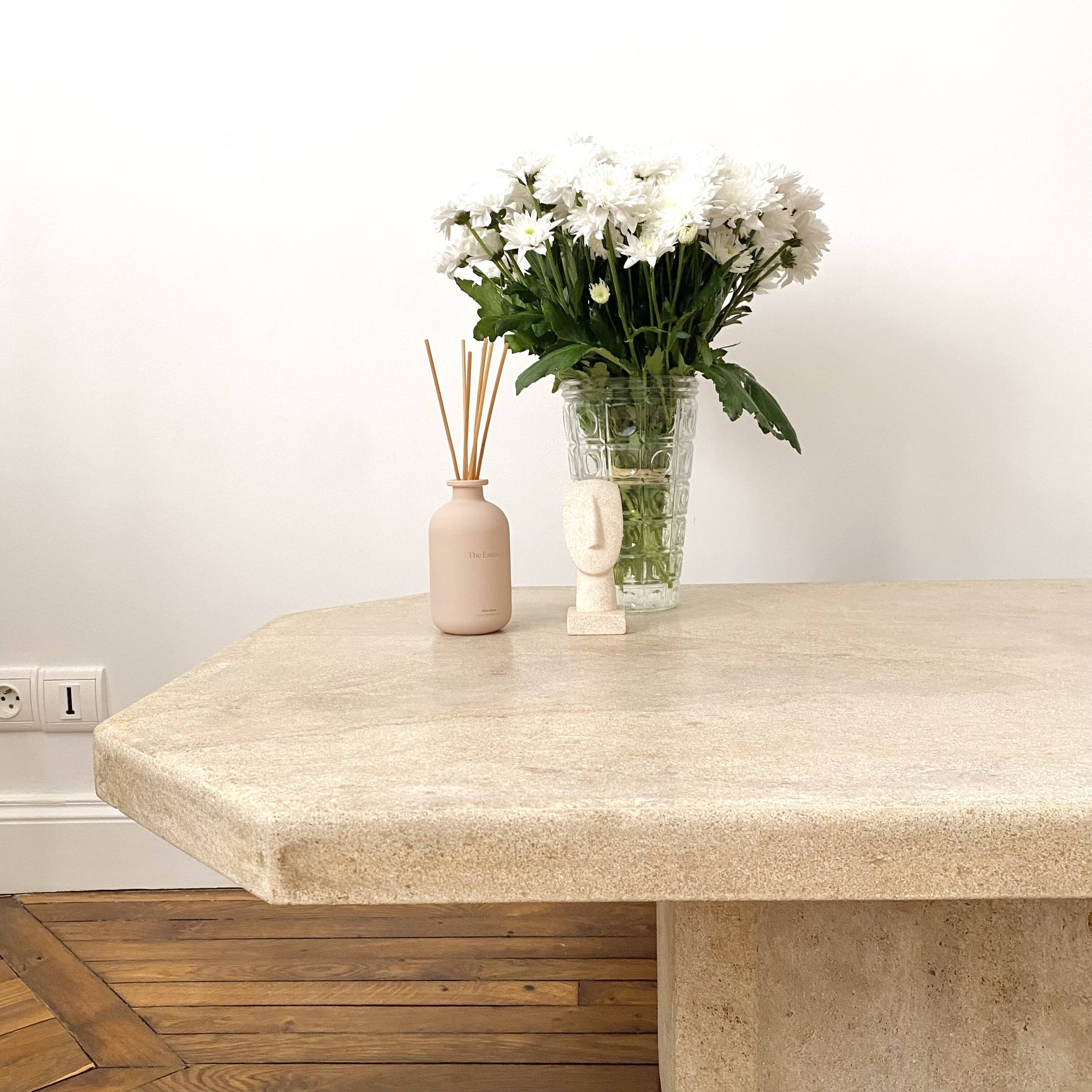 Vintage travertine coffee table