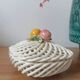 Vintage woven box - Fruit decor in slipware