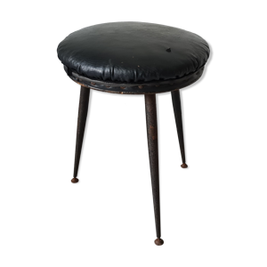 Tabouret vintage en skaï