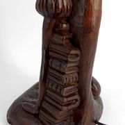 Sculptural lamp "Don Quixote, Sancho Panza", Black Forest, around 1950
