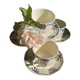 Badonviller Art Deco cups and saucers with “tulip” motif
