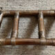 Vintage rattan coat rack 70s