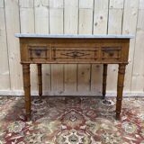 Table de toilette en bambou et marbre 1900