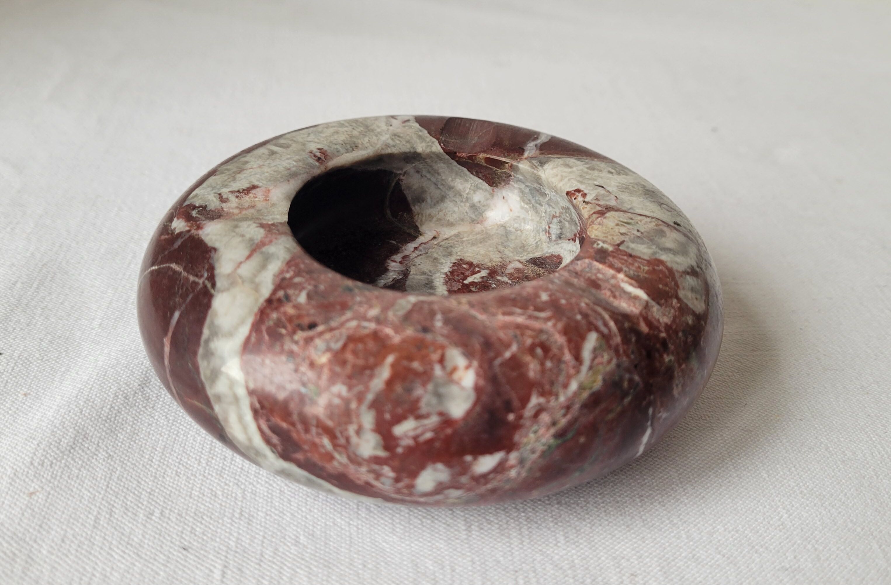 Pink marble ashtray