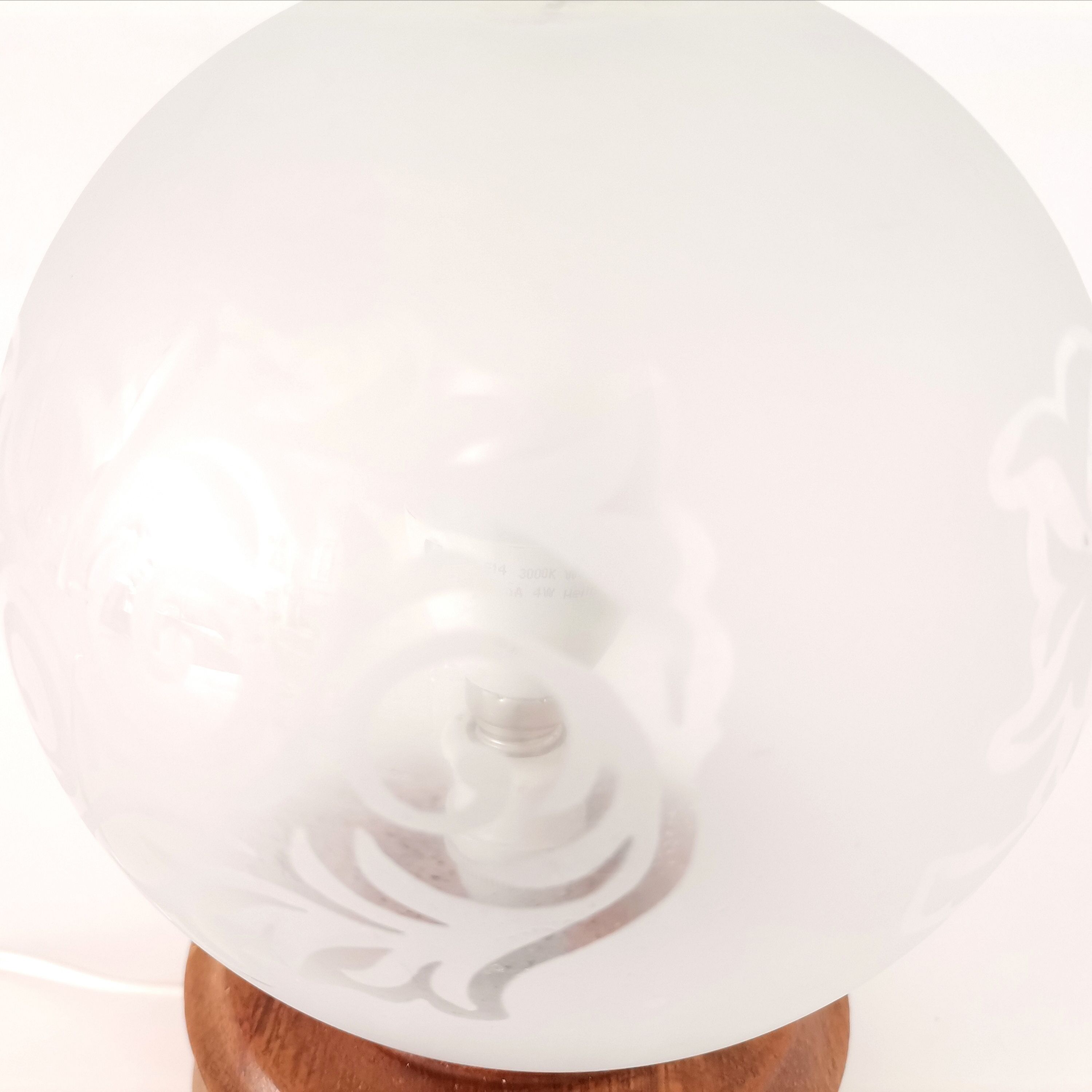 Small vintage 60s wooden table lamp