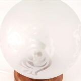 Small vintage 60s wooden table lamp