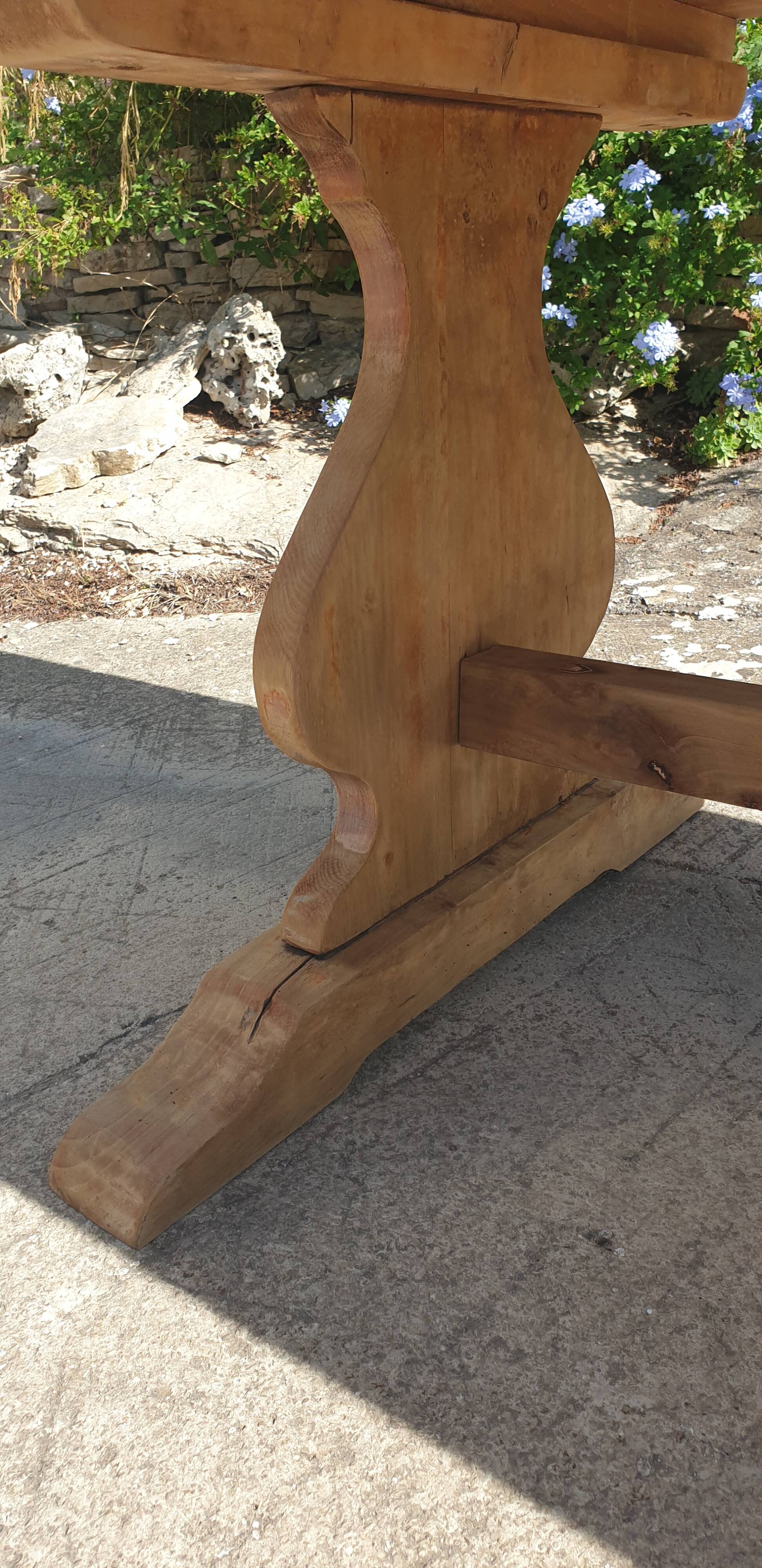 Solid wood farmhouse table