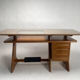 Desk in Wood and Glass attributed to Melchiorre Bega, Italy, 1950s