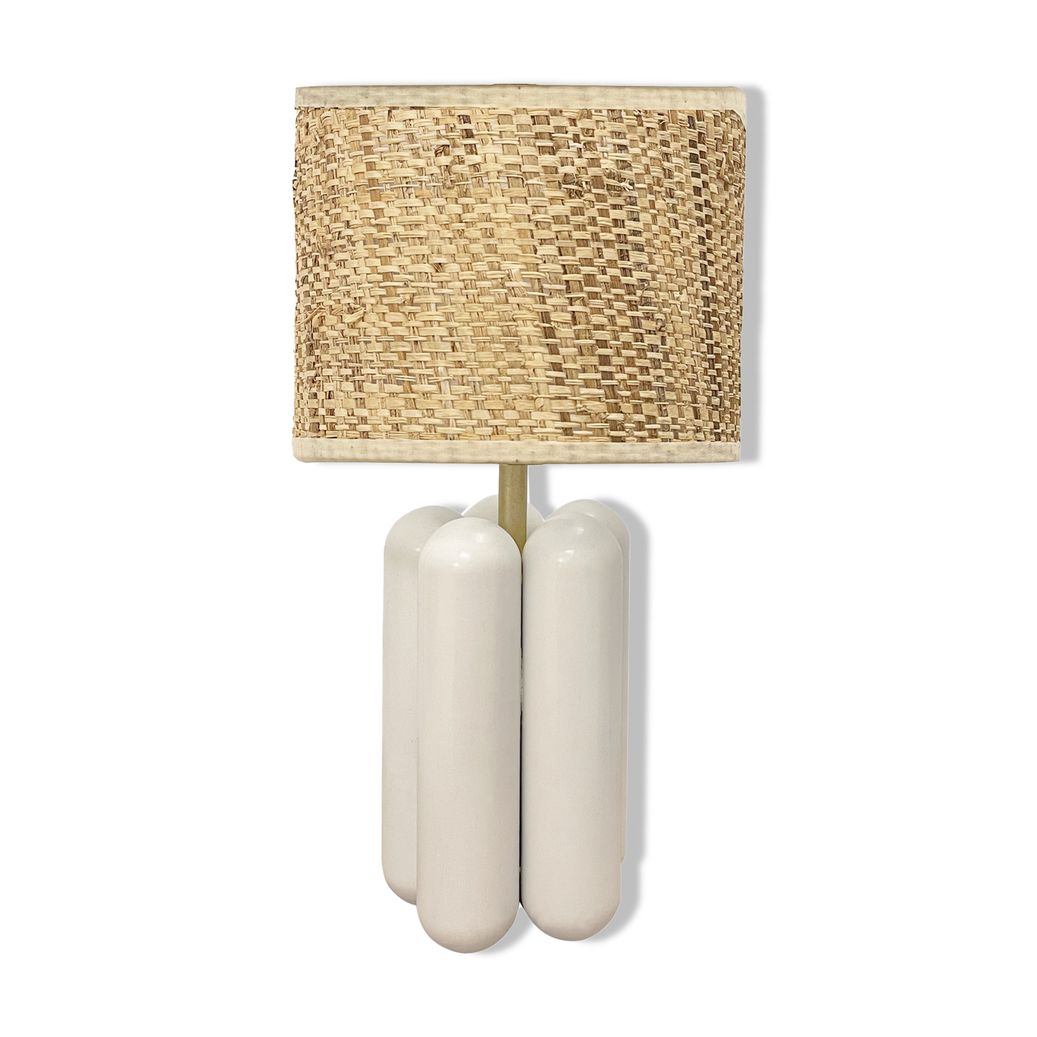 Lamp Charlotte Blanche Raphia - Cosin Paris