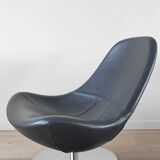 Pair of Tirup Ikea leather armchairs