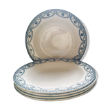 Set of 5 plates service Empire earthenware of Salins-iron Earth