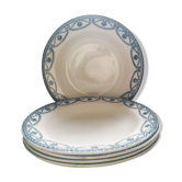 Set of 5 plates service Empire earthenware of Salins-iron Earth