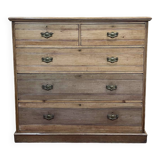19th century English chest of drawers in fir and mahogany