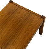 Vintage low sideboard with drawers 70's walnut veneer design