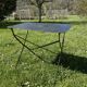 Antique black metal folding table – good quality