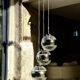 Suspension Cascade Space Age 3 Globes Chrome 1970s - Peill Putzler