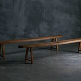 Rustic primitive benches, france, 19th century