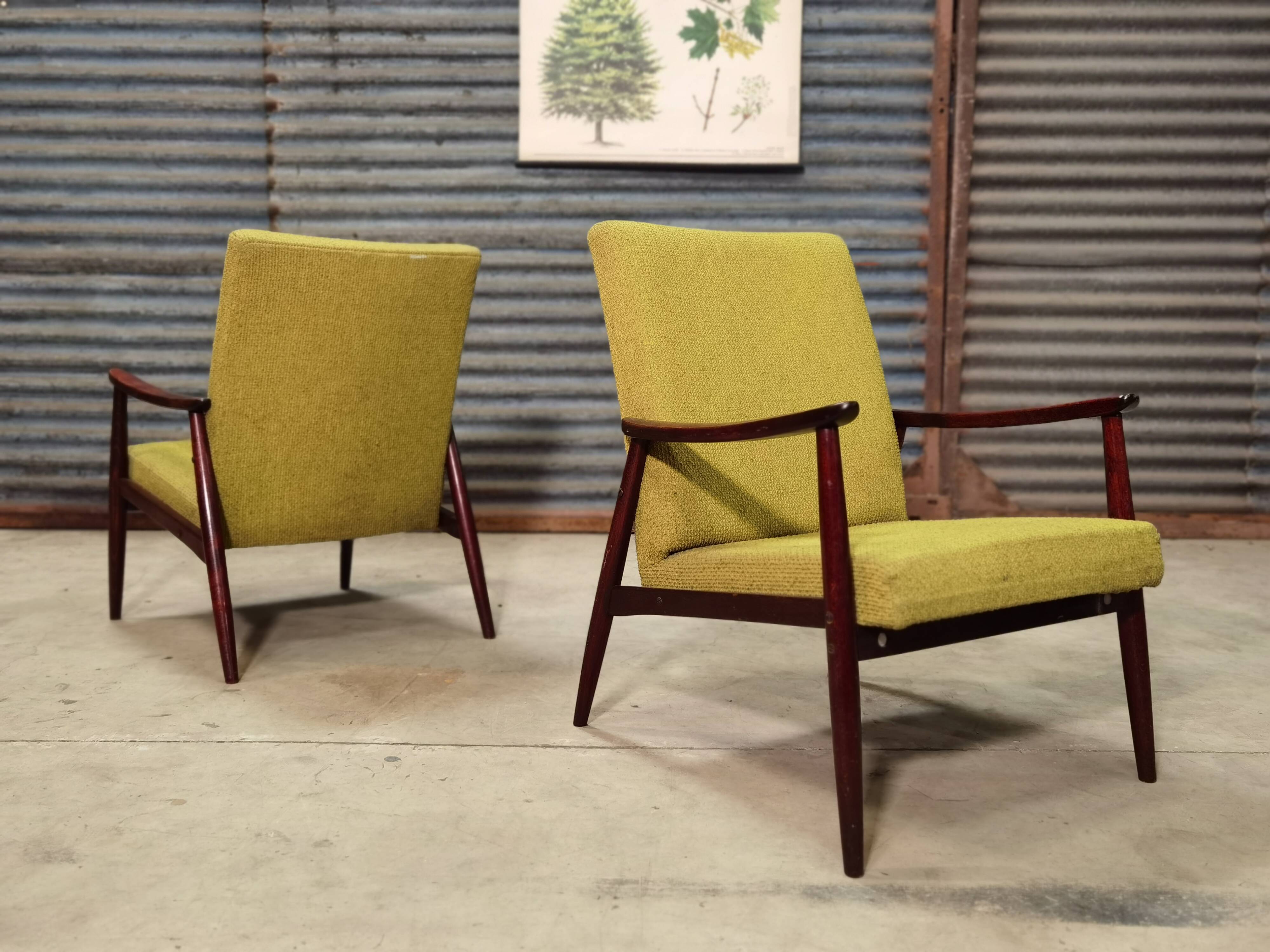 Paire de fauteuil Jitona Soběslav 1960