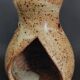 20th century pyrite stoneware tea light holder
