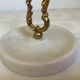 Metal and stone candlestick