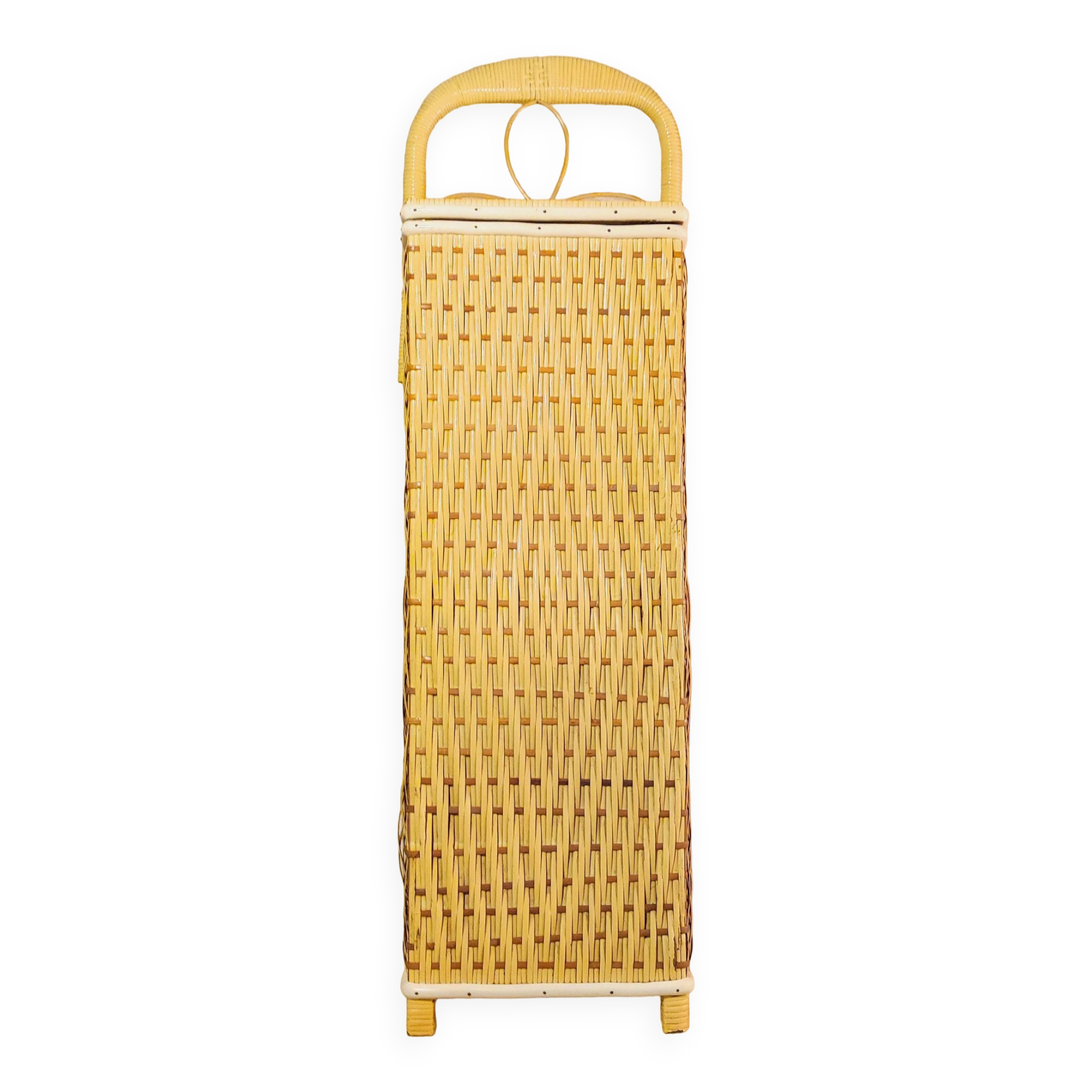 Rattan bread bin 1960