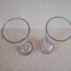 2 art deco champagne flutes